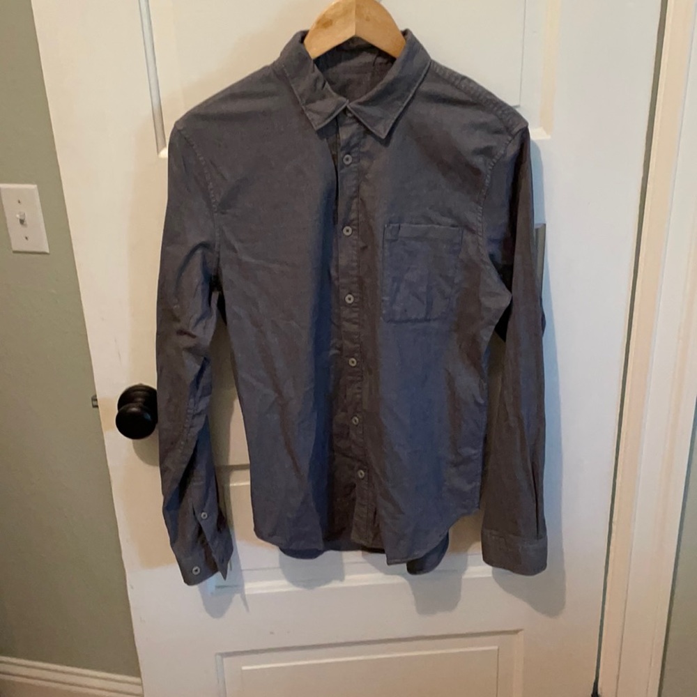 Lululemon Gray Button Up Shirt